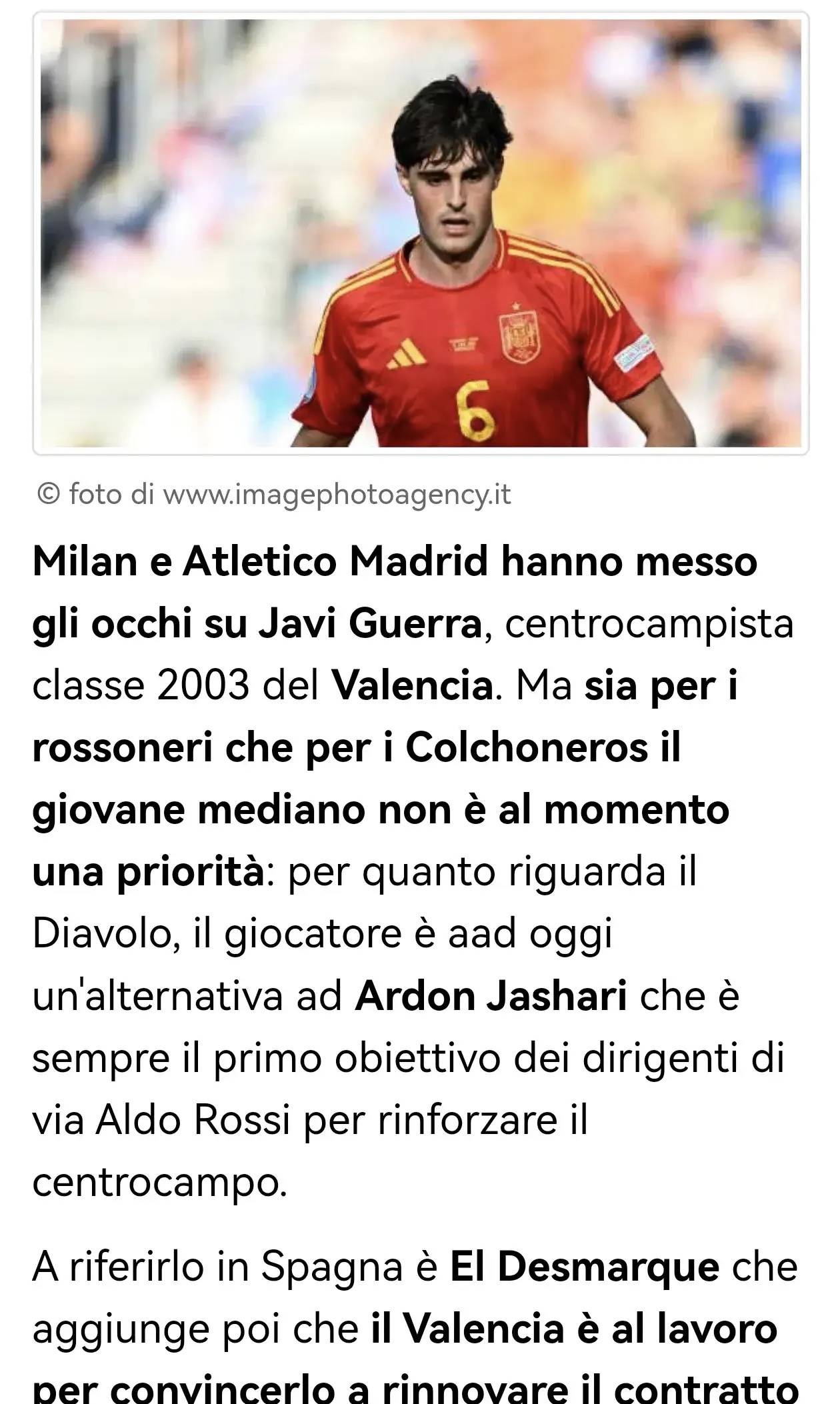 西甲媒体透露：巴伦西亚劝说哈维格拉续约巴伦西亚，米兰只将其列为备选目标