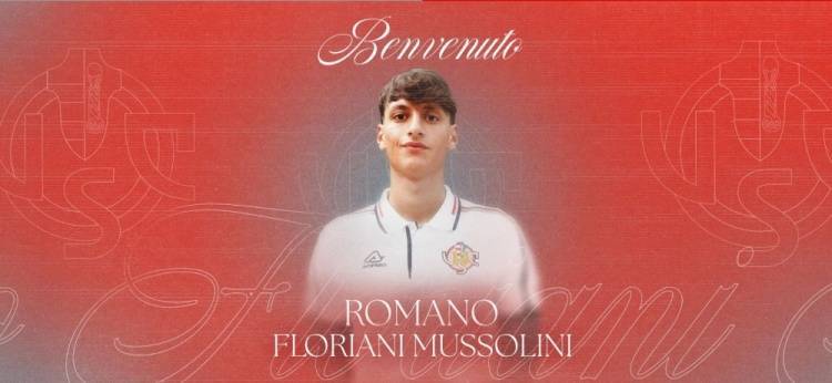 官方：克雷莫纳租借拉齐奥右翼卫墨索里尼拉齐奥，附带买断选项