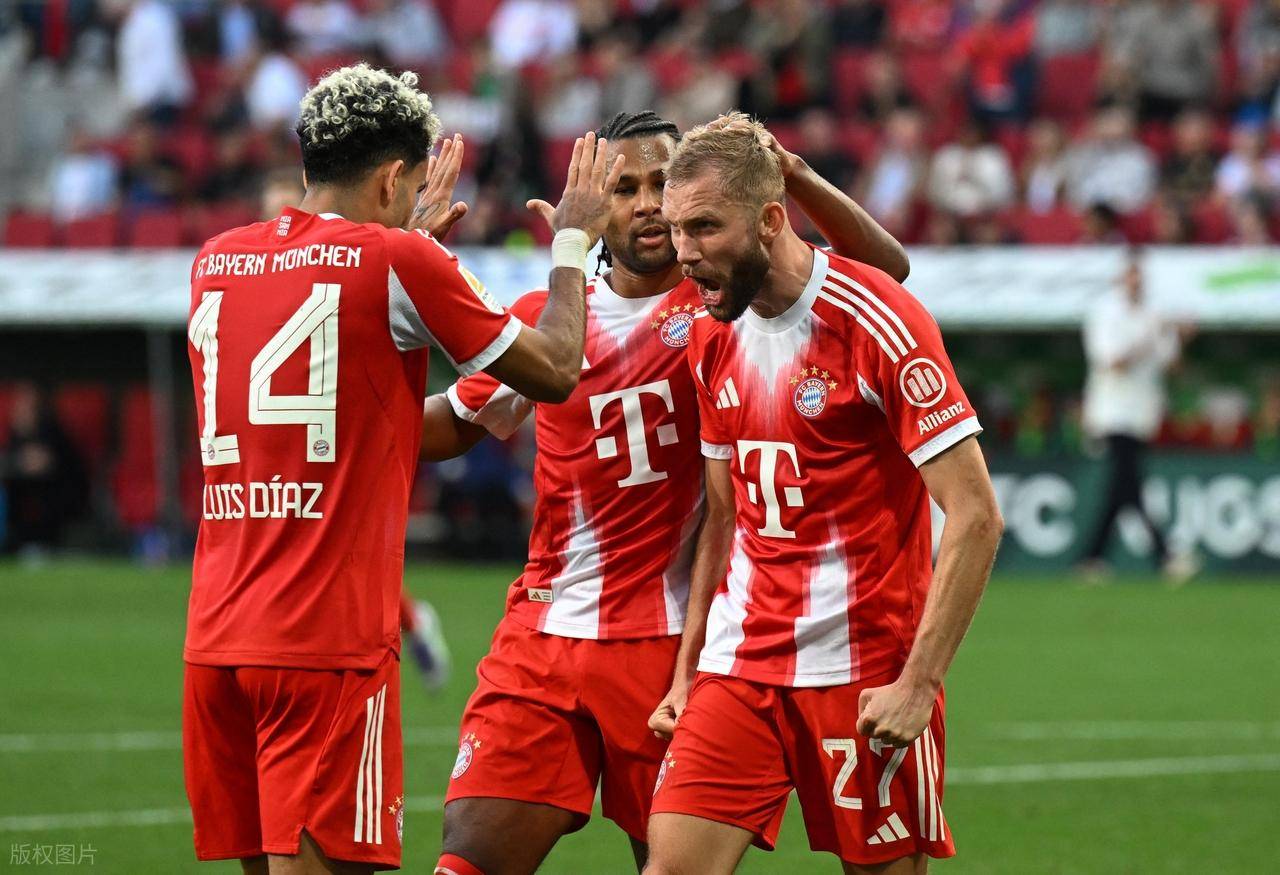 奥格斯堡2-3拜仁奥格斯堡，赛后评分：不是凯恩第一，奥格斯堡17号排第一